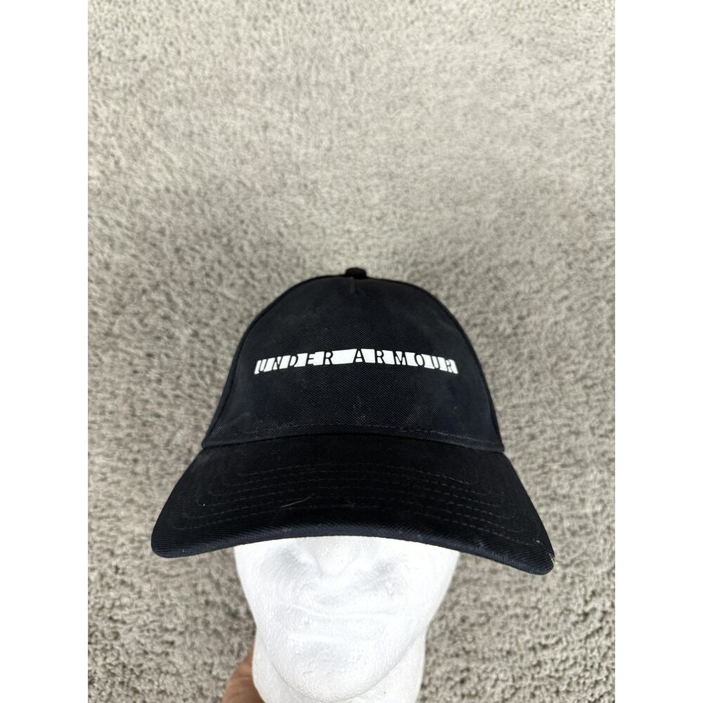 Under Armour Hat Cap Strap Back Womens One Size Black Classic Fit Athletic Logo
